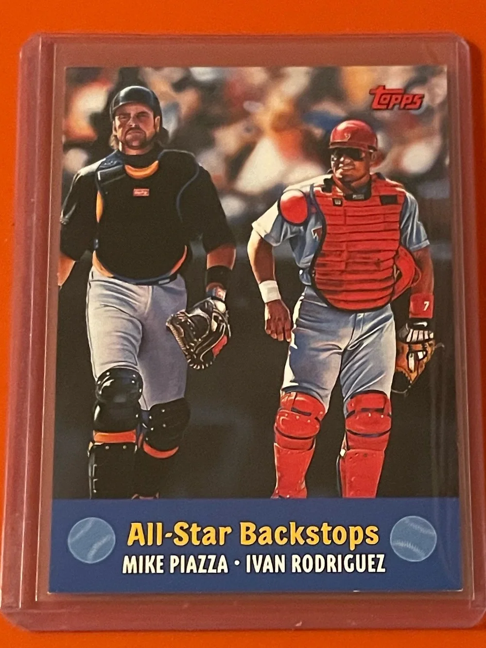All-Star Backstops [Piazza/Rodriguez]#TC6 2000 Topps Combo Baseball Trading Card